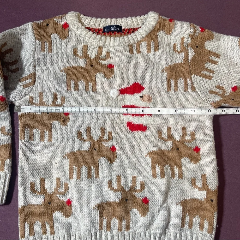 NEXT Christmas Sweater - Kids Size 2-3 years Toddler Knit Holiday Picture - Picture 4 of 8